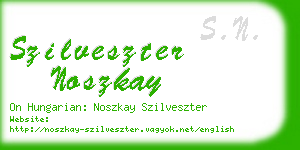 szilveszter noszkay business card